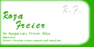 roza freier business card